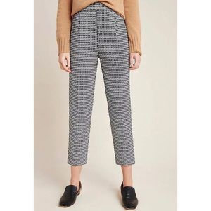 Anthropologie Larkin Jacquard Tapered Trousers NWT Large